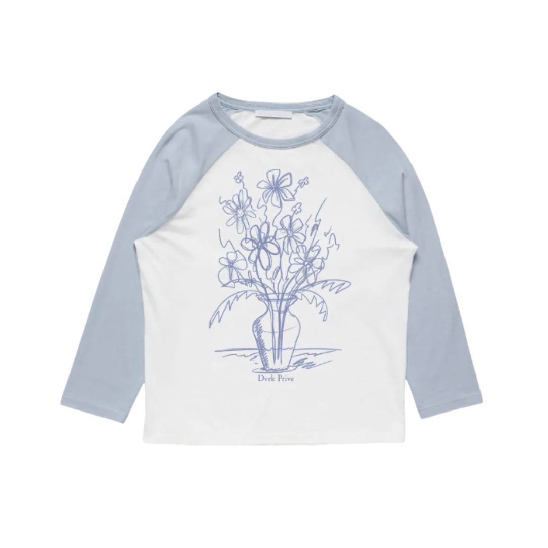 JARDIN RAGLAN LONGSLEEVES - BLUE
