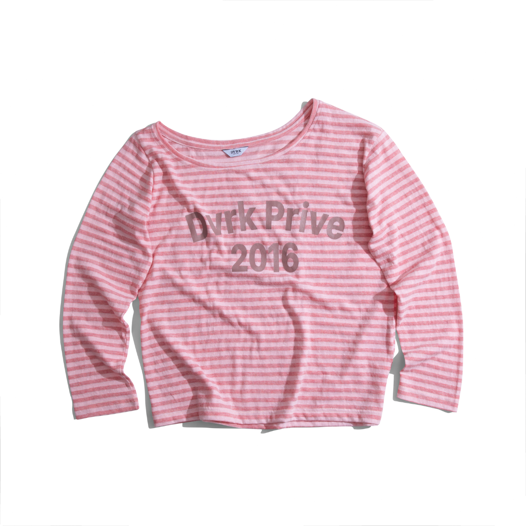 2016 OFF-SHOULDER STRIPED KNIT LONGSLEEVE